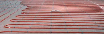 Vloerverwarming buizen voor warm water vloerverwarming in een appartement